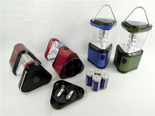 0.5 วัตต์กลางแจ้งพลาสติก 24 LED ตั้งแคมป์ไฟกับ 4 * D แบตเตอรี่ 100lm