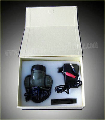 1 วัตต์ LED แบบชาร์จไฟหน้ากันกระแทก 14000MCD, Weatherproof LED Headtorch