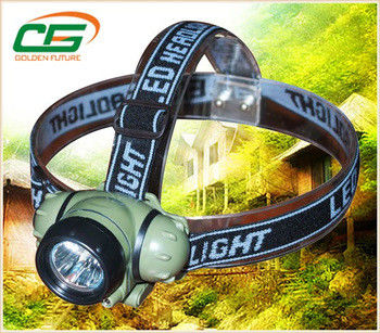 ลิเธียมไอออนแบบชาร์จไฟ LED 3W หัวไฟฉายเหยียบ LED สีขาว Headtorch