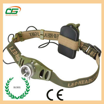3W LED พลาสติก reachargeable หัวไฟฉาย / LED ไฟหน้า 160 Lumens