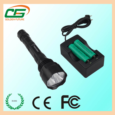 ไฟฉาย LED ไฟฉายแบบชาร์จพลังงานสูงเหยียบ T6 ไฟฉาย LED