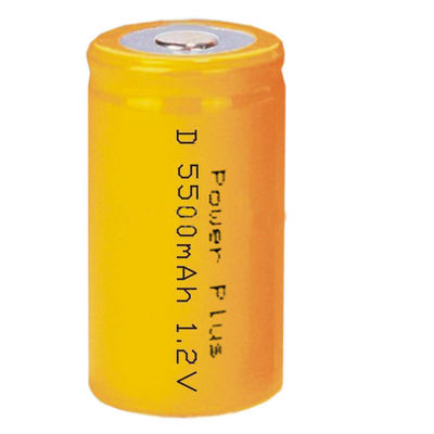 ราคาถูกแบตเตอรี่แบบชาร์จพลังงานสูง NICD D-5500MAH / 1.2V
