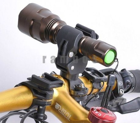 360 °จักรยานไฟฉายไฟฉายเมา Holder คลิปไฟฉาย LED จักรยาน Handlebar Cradle