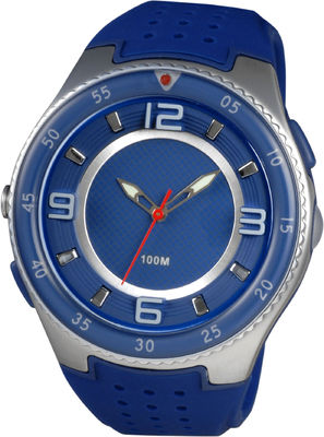 บุรุษรอบ Sporty นาฬิกาอะนาล็อกกับไฟฉาย LED และกันน้ำลึก 100 เมตร