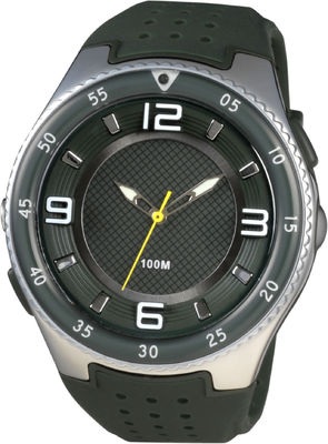 บุรุษรอบ Sporty นาฬิกาอะนาล็อกกับไฟฉาย LED และกันน้ำลึก 100 เมตร