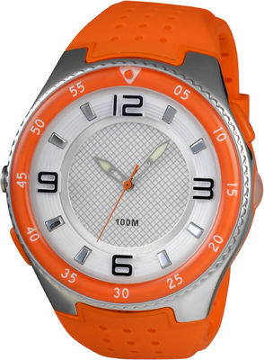 บุรุษรอบ Sporty นาฬิกาอะนาล็อกกับไฟฉาย LED และกันน้ำลึก 100 เมตร
