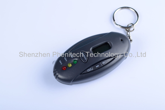 ตอบสนองอย่างรวดเร็วพลาสติก ABS ดิจิตอลพวงกุญแจแอลกอฮอล์ Tester, CE