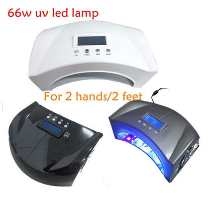 66W พลังงานสูง CCFL เล็บหลอดไฟ LED UV 2 มือเล็บบ่มโคมไฟ LED