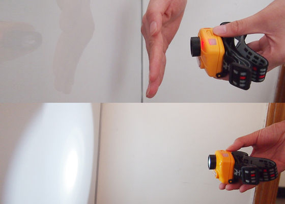300lm CREE อลูมิเนียมพลาสติก LED หัวไฟฉายกับฟังก์ชั่นเซ็นเซอร์