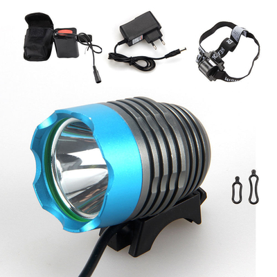 มัลติฟังก์ชั่แบบชาร์จไฟได้ 2500 Lumen CREE XM-L T6 จักรยานไฟฉาย